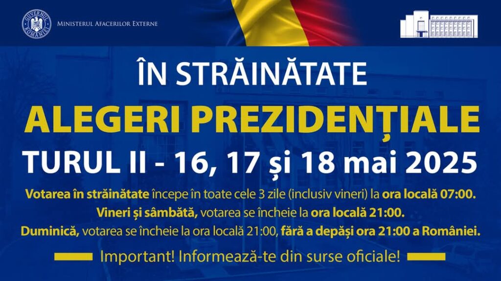 Votul în străinătate pentru turul II al alegerilor prezidențiale 2025 a început Votul în străinătate pentru turul II al alegerilor prezidențiale 2025 a început