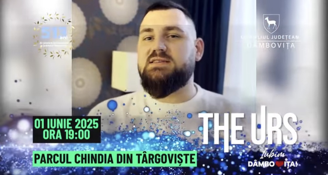 „Zilele Județului Dâmbovița”: Superconcert cu THE URS, pe 1 iunie, în Parcul Chindia