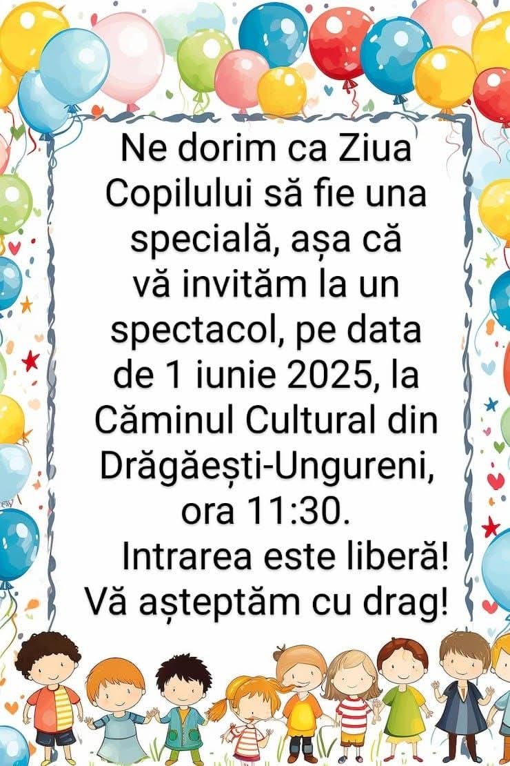Ziua Copilului sărbătorită cu un spectacol special în comuna Mănești