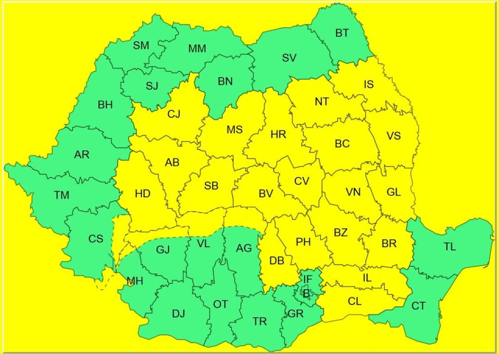 Ultima oră: Avertizare meteo COD de ploi, vijelii și grindină în județul Dâmbovița 