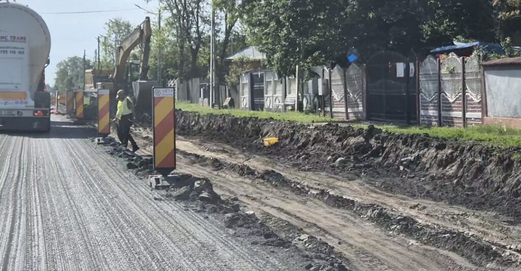 Lucrările de lărgire la patru benzi pe tronsonul DN71 Bâldana–Târgoviște avansează. VIDEO