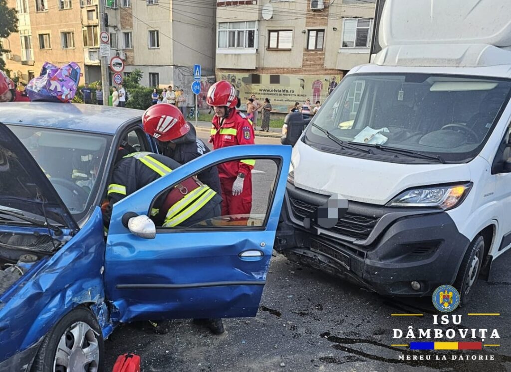 Accident rutier cu trei răniți în Târgoviște