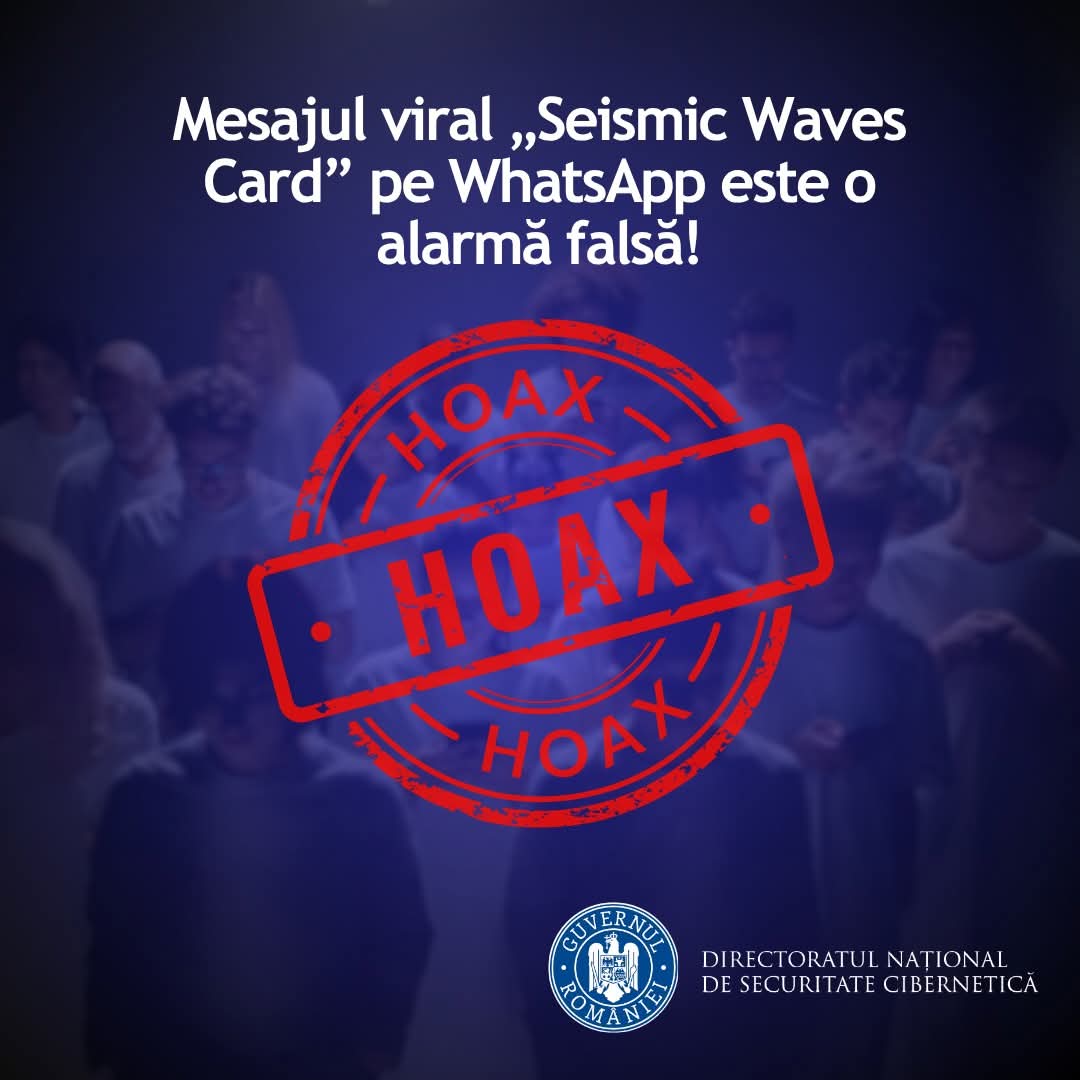 Atenție! Mesajul „Seismic Waves Card” de pe WhatsApp este FALS!