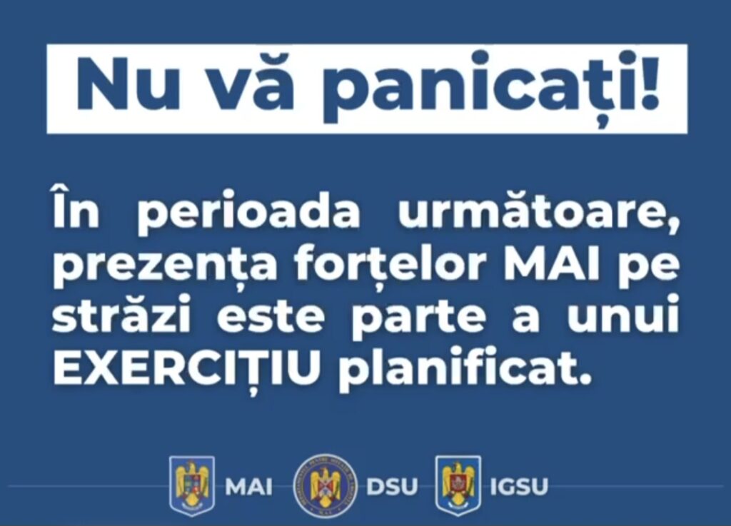 Astăzi,  EXERCIȚIU NAȚIONAL DE INTERVENȚIE – SEISM 2025