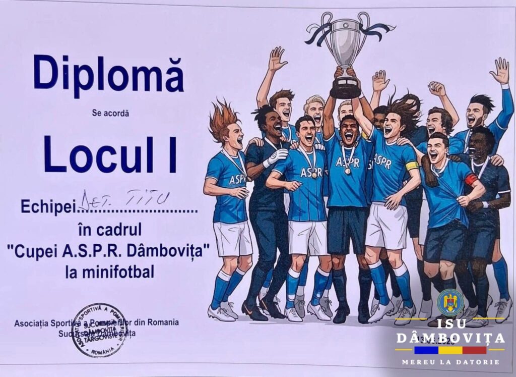 Pompierii din Dâmbovița și-au disputat trofeul Cupei A.S.P.R. la minifotbal!