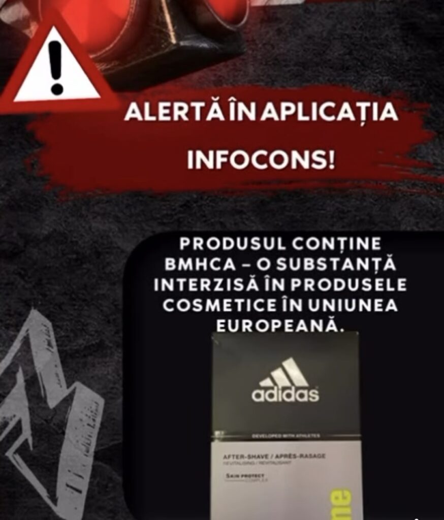 ALERTĂ COSMETICĂ de la InfoCons : After-shave Adidas, cu substanță interzisă detectată
