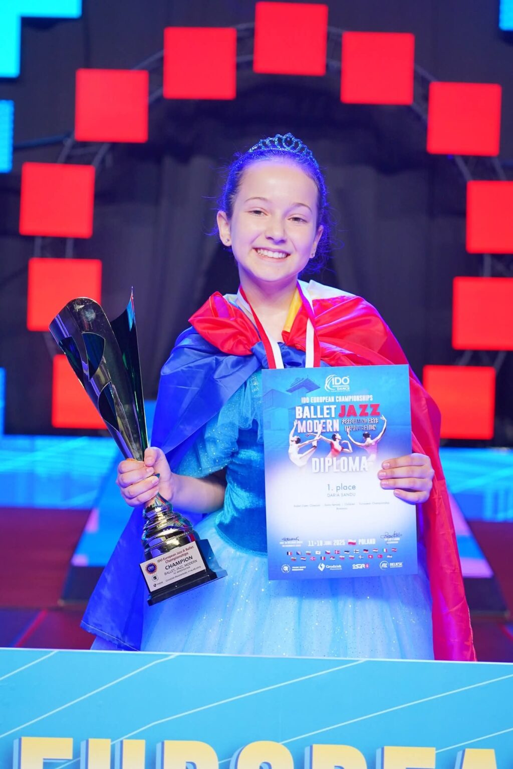 Daria Sandu din Răcari,  un vis transformat în aur la Campionatul European de Balet! 