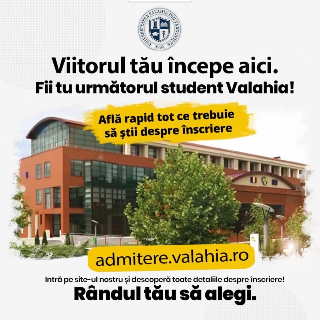 Înscrieri deschise la programele de master ale Facultății de Ingineria Mediului și Știința Alimentelor – Universitatea Valahia din Târgoviște