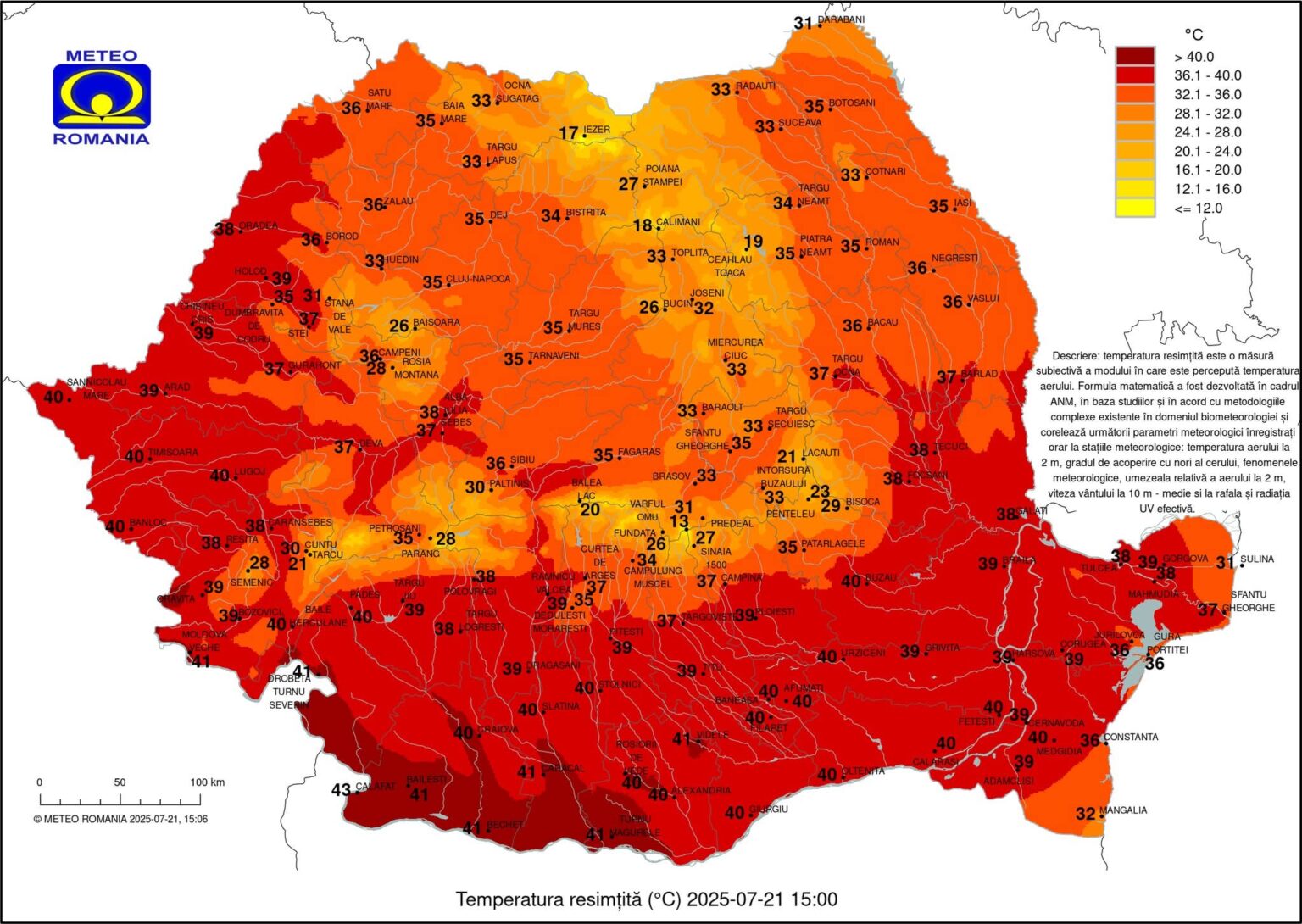 ROMÂNIA, ÎNCINSĂ LA PROPRIU: 43°C TEMPERATURĂ RESIMȚITĂ LA CALAFAT! ROMÂNIA, ÎNCINSĂ LA PROPRIU: 43°C TEMPERATURĂ RESIMȚITĂ LA CALAFAT!
