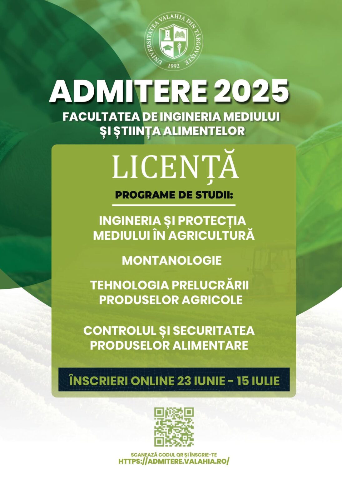 Student la Valahia: Alege Facultatea de Ingineria Mediului și Știința Alimentelor din Târgoviște