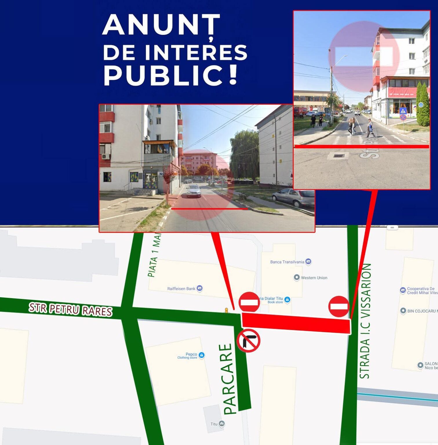 Atenție, șoferi! Circulație restricționată temporar pe strada Petru Rareș din Titu