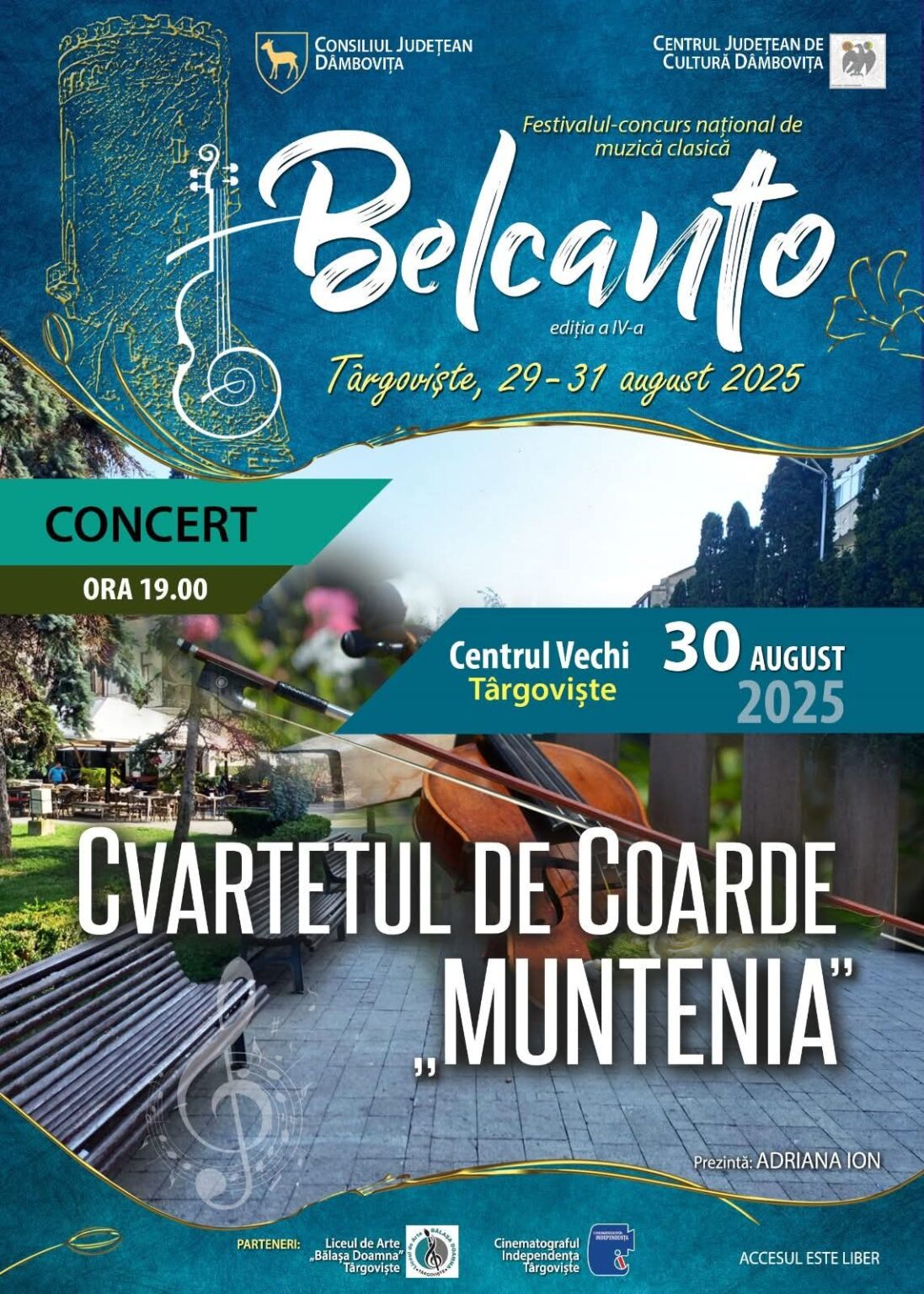 Continuă Festivalul Național de Muzică Clasică „Belcanto” – concurs și concert astăzi în Târgoviște Continuă Festivalul Național de Muzică Clasică „Belcanto” – concurs și concert astăzi în Târgoviște