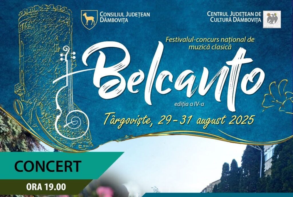  Continuă Festivalul Național de Muzică Clasică „Belcanto” – concurs și concert astăzi în Târgoviște