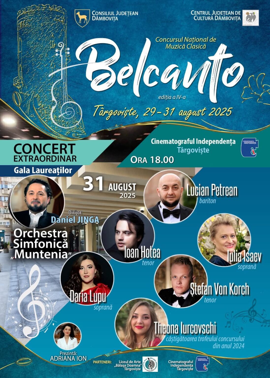 Festivalul–Concurs Național de Muzică Clasică „Belcanto” revine la Târgoviște: Trei zile de muzică și excelență artistică