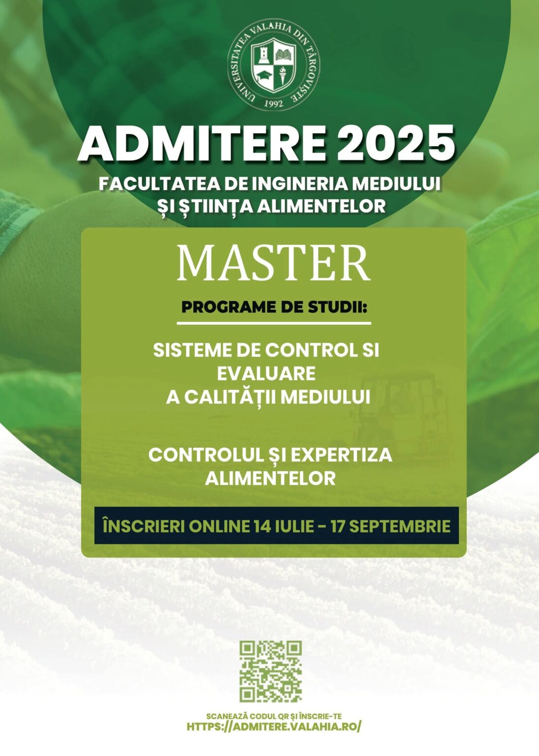 Începe admiterea la Universitatea Valahia: înscrieri între 2 și 14 septembrie