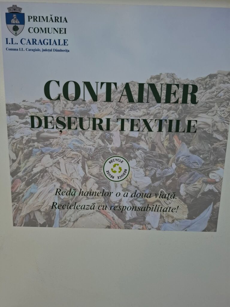 Puncte de colectare pentru haine uzate, amenajate de Primăria I.L. Caragiale