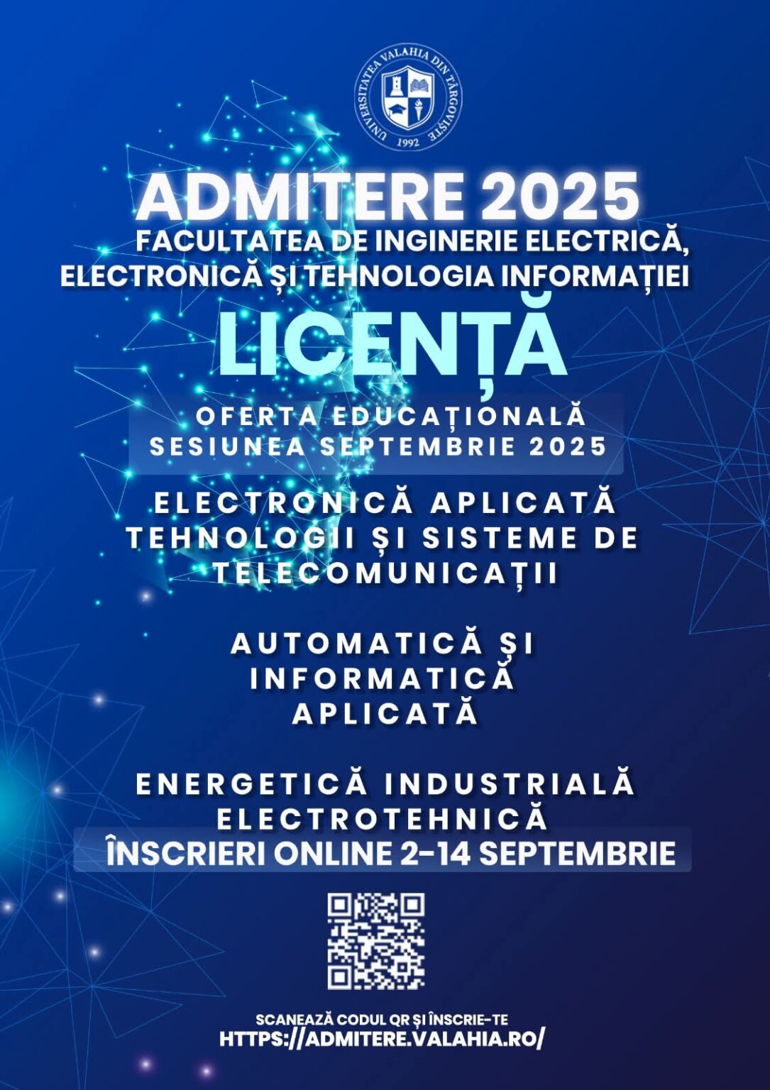 Universitatea „Valahia” din Târgoviște deschide înscrierile pentru admiterea de toamnă 2025 Universitatea „Valahia” din Târgoviște deschide înscrierile pentru admiterea de toamnă 2025