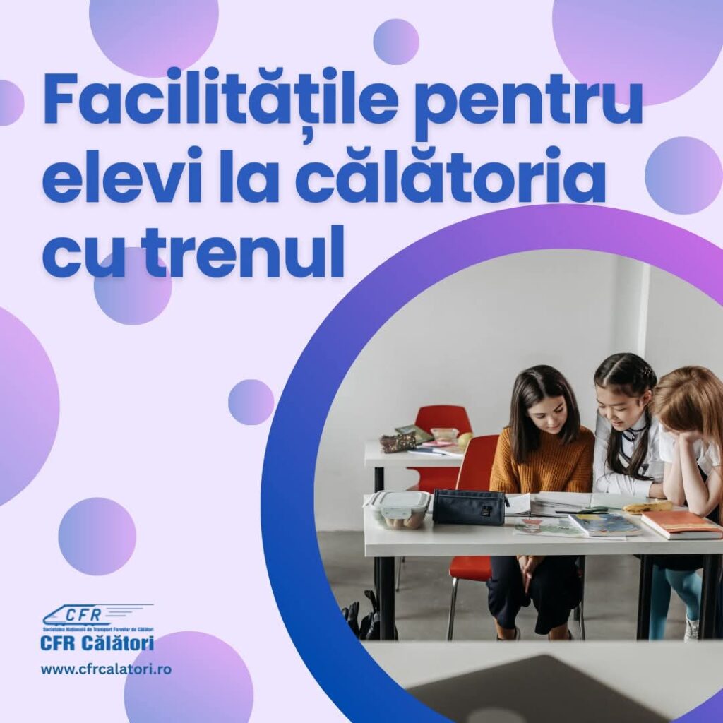 Elevii călătoresc gratuit cu trenul în anul școlar 2025–2026