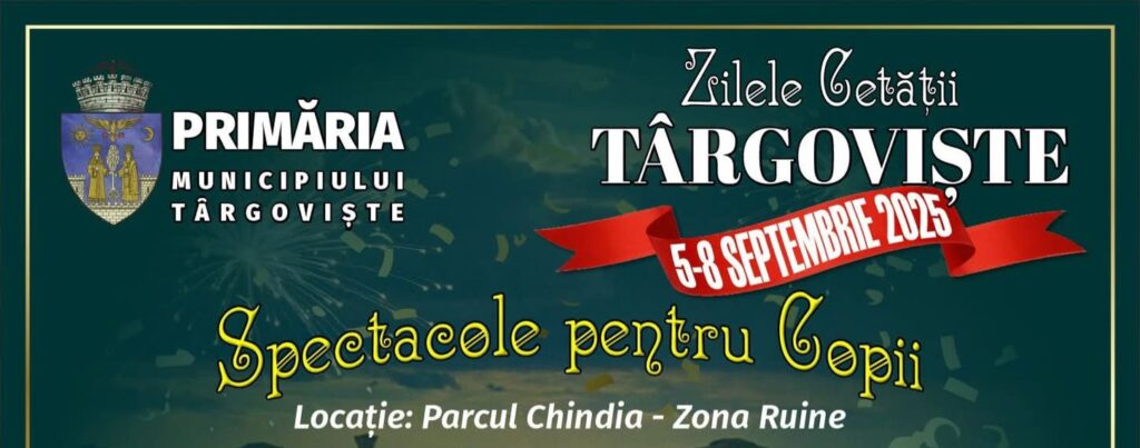Parcul Chindia prinde viață cu spectacole pentru copii la Zilele Cetății Târgoviște, distracție și cultură pentru cei mici Parcul Chindia prinde viață cu spectacole pentru copii la Zilele Cetății Târgoviște, distracție și cultură pentru cei mici