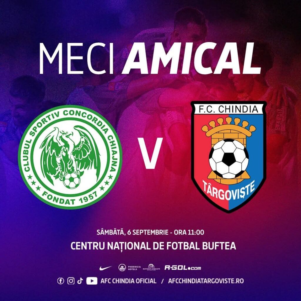 Test important pentru Chindia Târgoviște: Astăzi, amical cu Concordia Chiajna