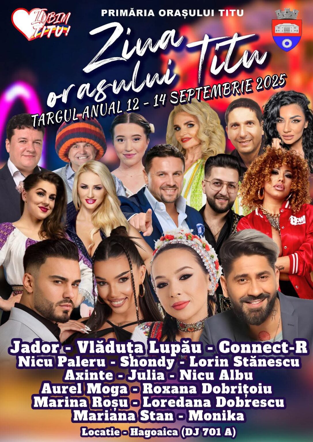 Zilele Orașului Titu 2025 – trei zile de muzică, dans și distracție pentru întreaga familie! 