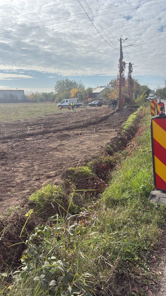  Încep lucrările pentru sensul giratoriu de la Gulia, pe DN7, comuna Tărtășești