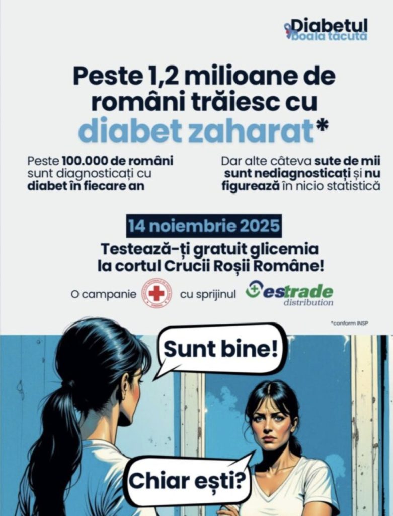 Acțiune de prevenție și informare cu ocazia Zilei Mondiale a Diabetului Zaharat la Târgoviște