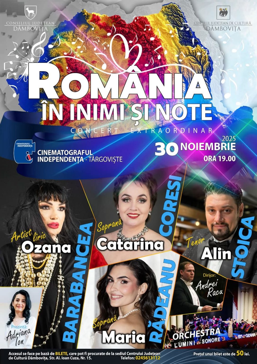 Concert extraordinar dedicat Zilei Naționale a României, la Târgoviște: „România în inimi și note” Concert extraordinar dedicat Zilei Naționale a României, la Târgoviște: „România în inimi și note”