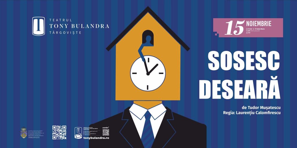 „Sosesc deseară” – comedie savuroasă la Teatrul Tony Bulandra