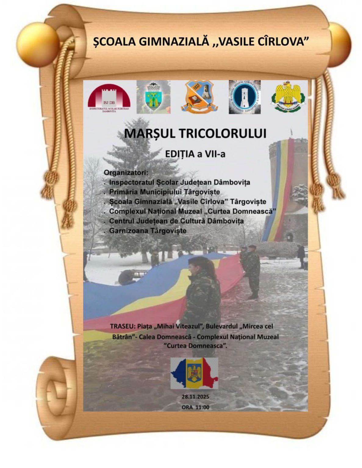 Târgoviște marchează Ziua Națională prin Marșul Tricolorului Târgoviște marchează Ziua Națională prin Marșul Tricolorului