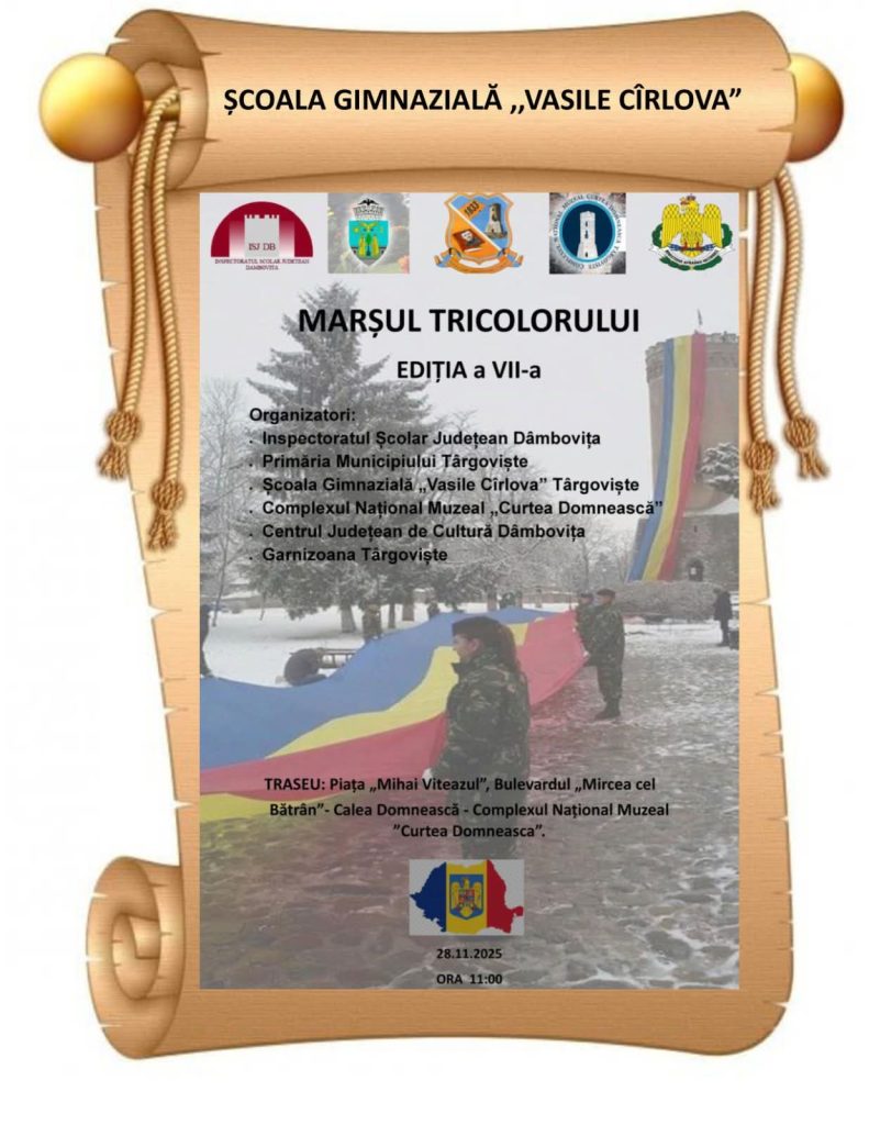 Târgoviște marchează Ziua Națională prin Marșul Tricolorului
