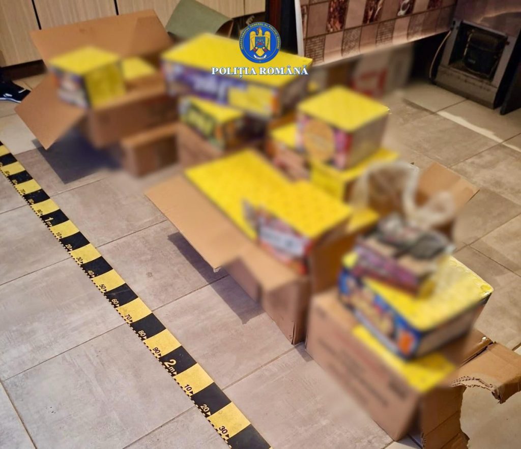 Articole pirotehnice confiscate în urma unor acțiuni ale polițiștilor din Titu 