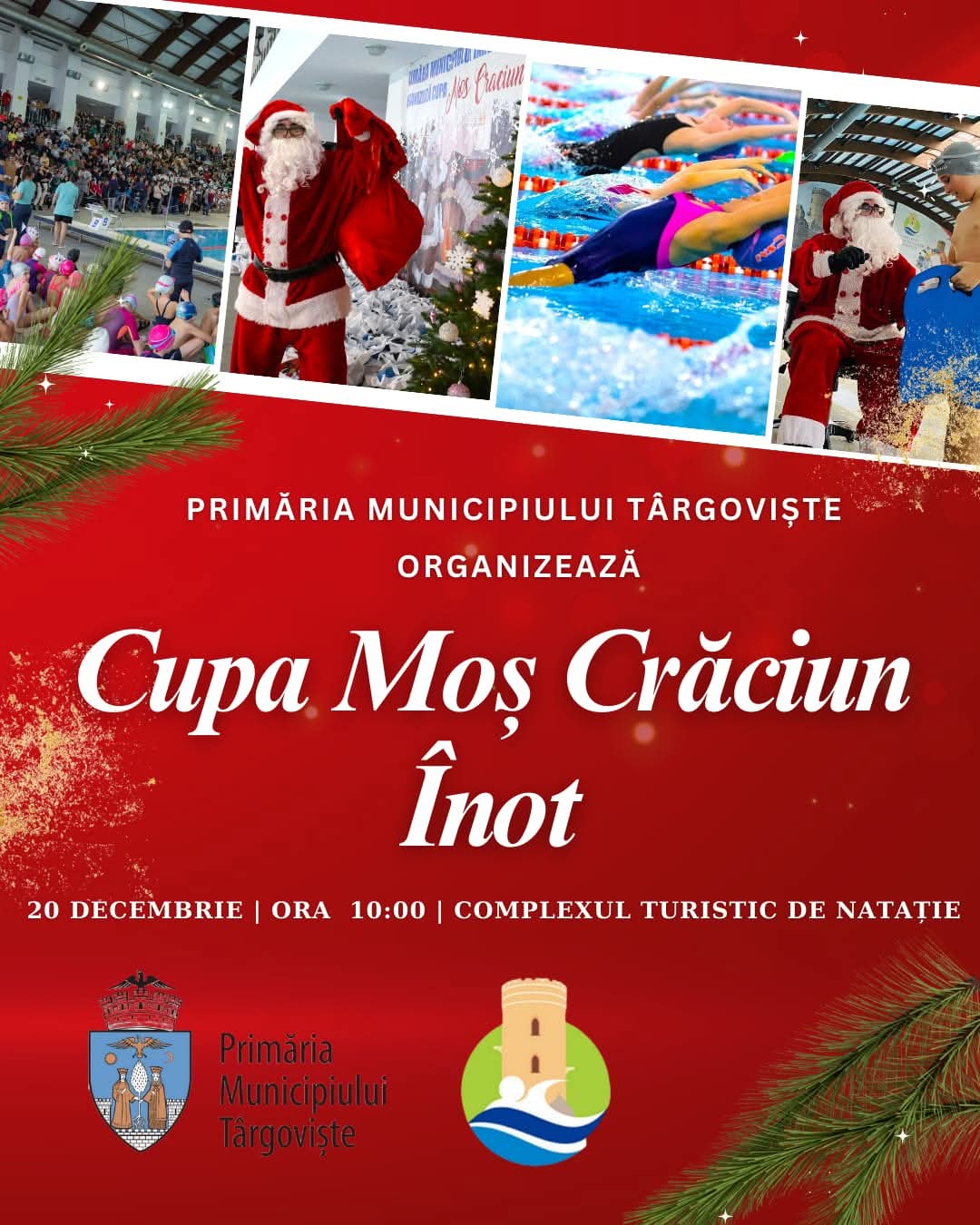 Cupa Moș Crăciun: peste 500 de „delfinași” fac spectacol la bazinul olimpic din Târgoviște