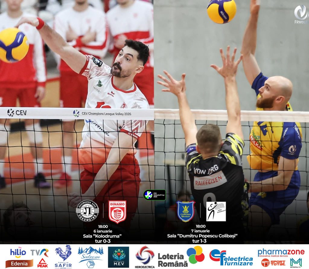 CEV Cup: Dinamo favorită, Corona Brașov are o misiune dificilă