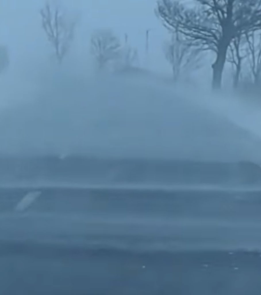 Atentie, șoferi!  Viscol puternic pe DN 2B Buzău – Brăila