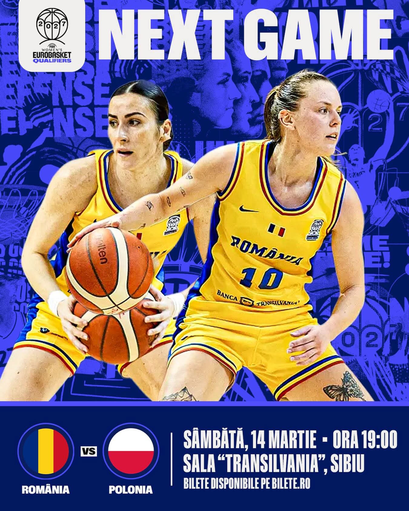 Baschet feminin: România – Polonia
