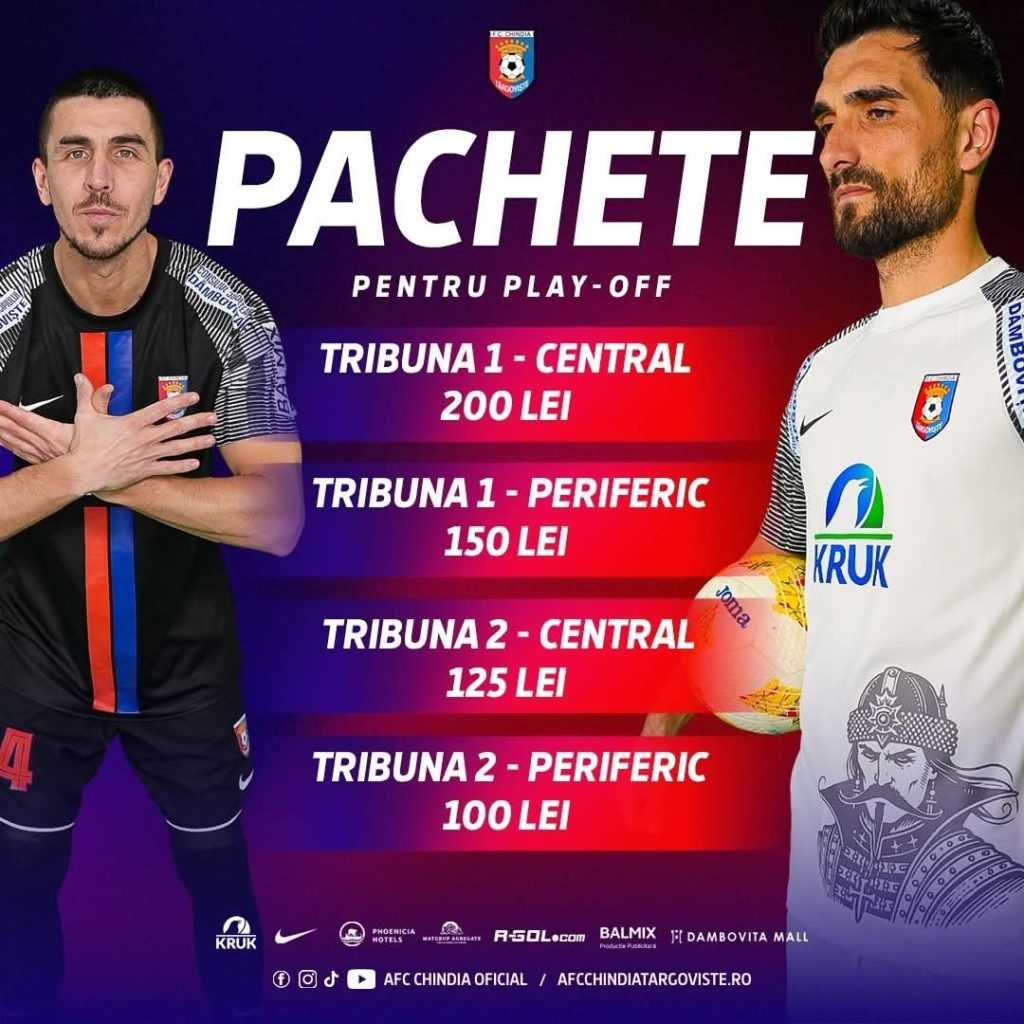 Chindia Târgoviște visează la promovare! Suporterii, chemați alături de echipă în play-off