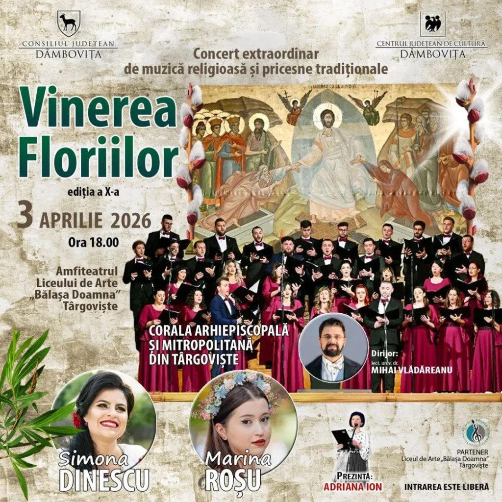 Concert de suflet la Târgoviște, de „Vinerea Floriilor”