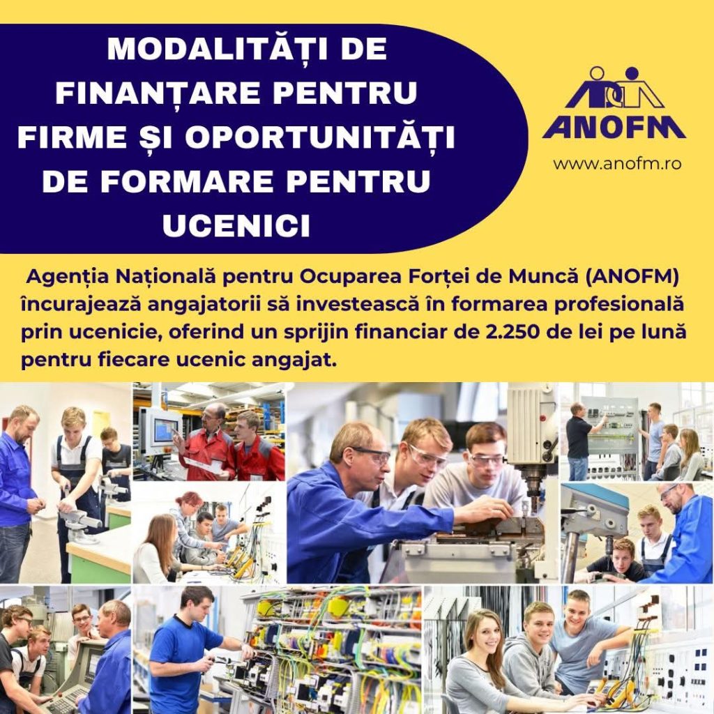 2.250 lei pe lună pentru fiecare ucenic! Sprijin important pentru angajatori