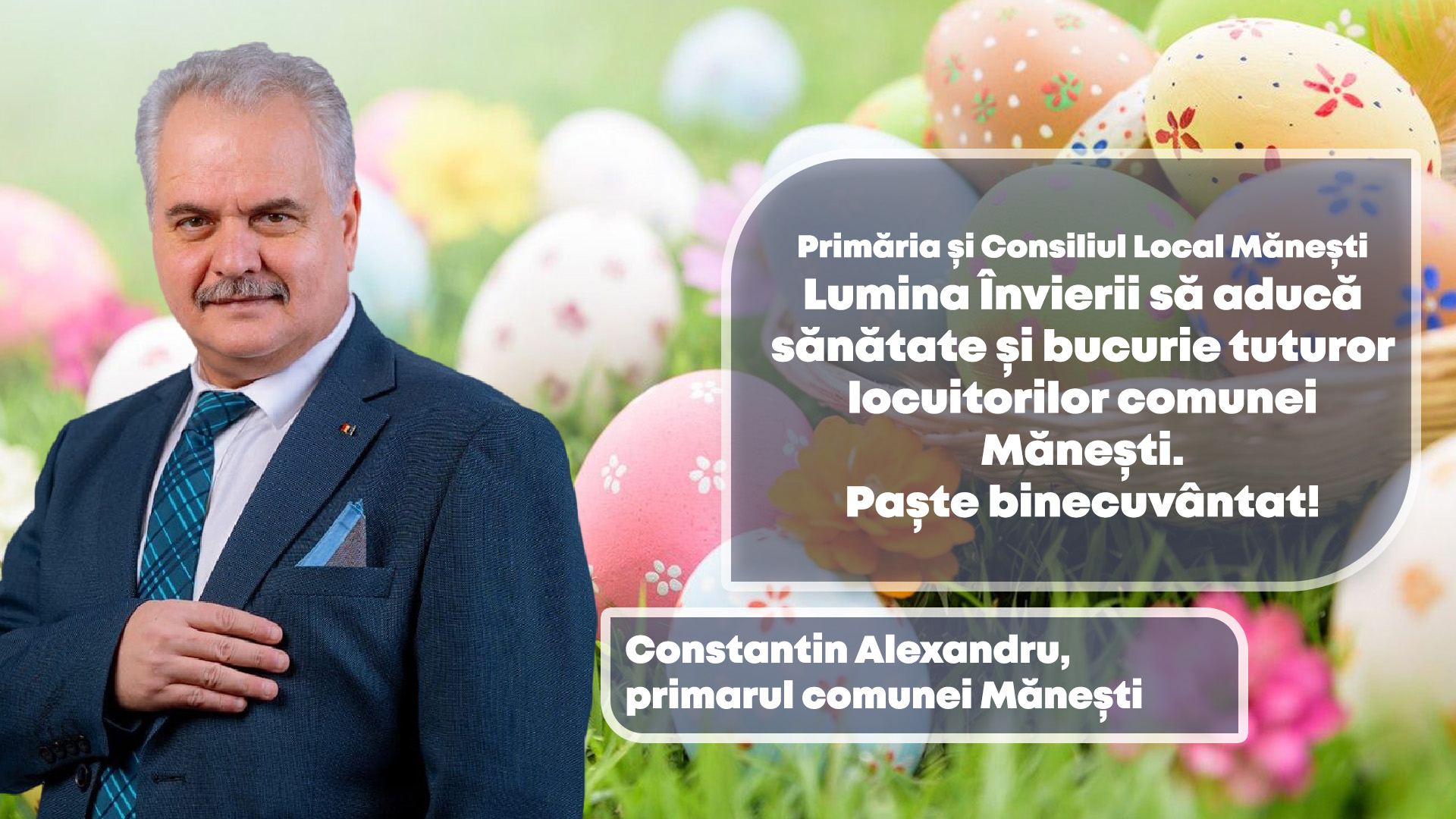 Constantin Alexandru, primarul comunei Mănești