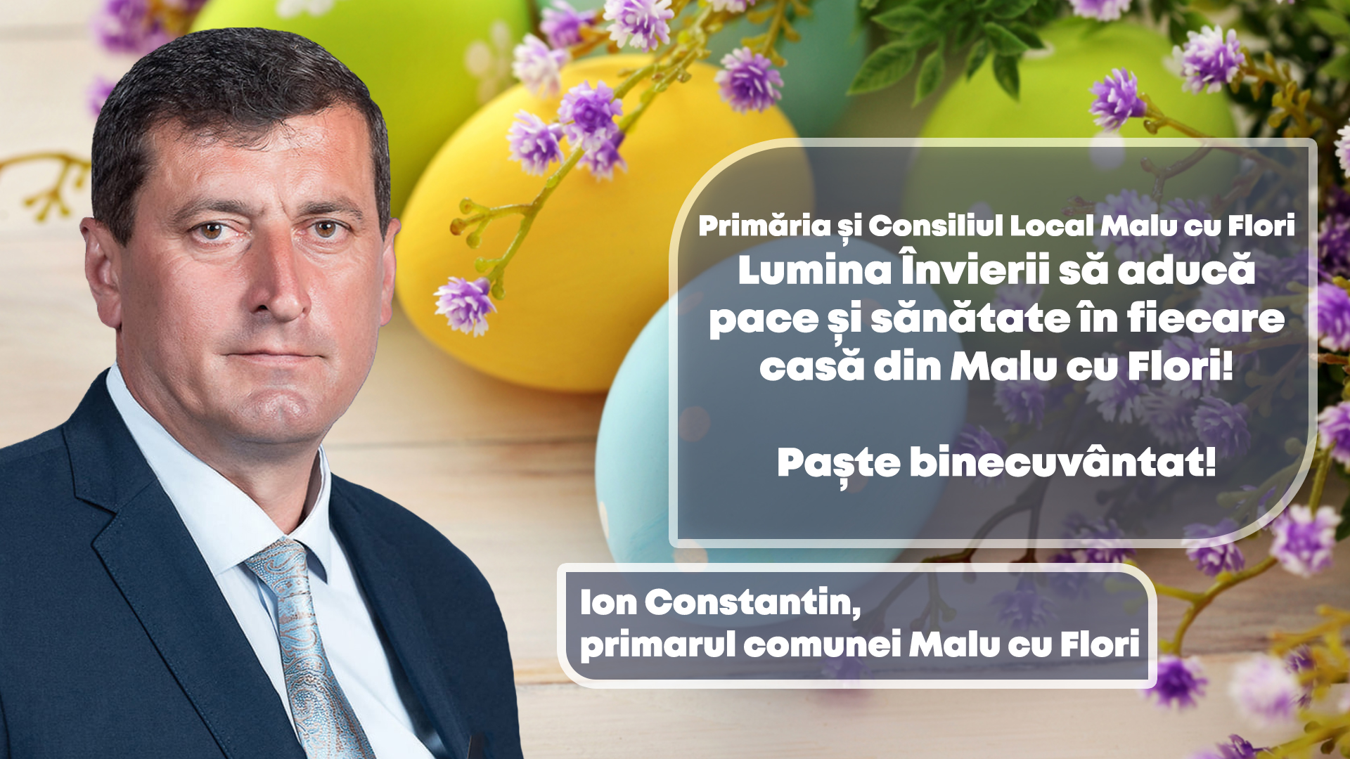 Ion Constantin, primarul comunei Malu cu Flori