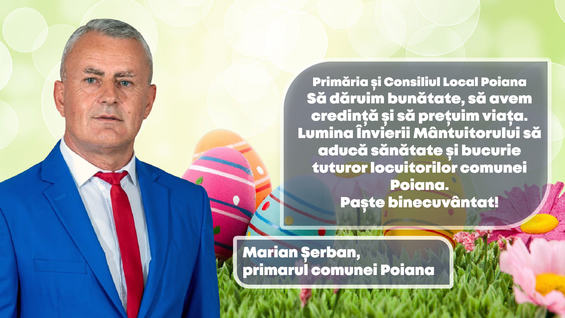 Marian Șerban, primarul comunei Poiana