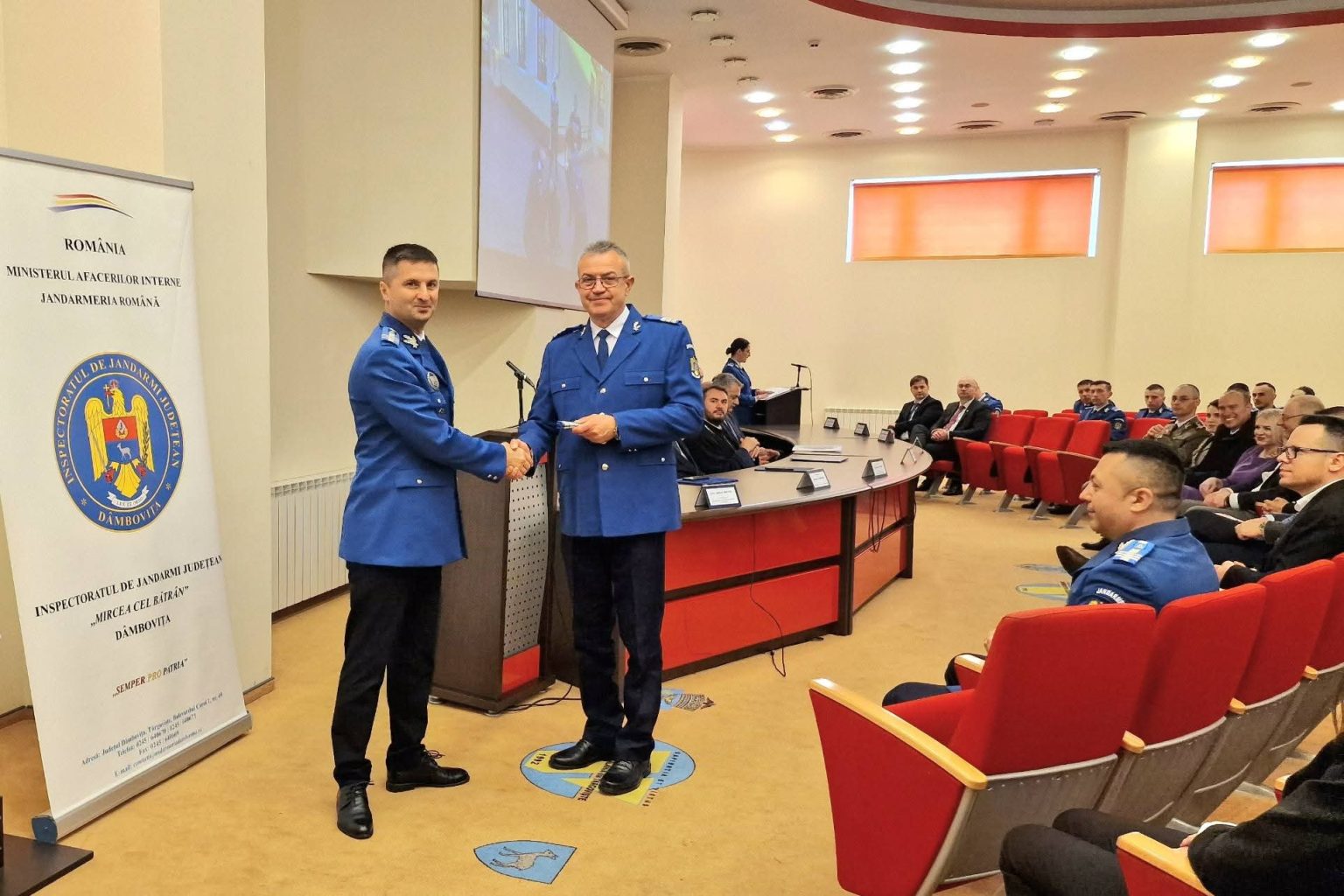 Ședință aniversară dedicată celebrării a 176 de ani de la înființarea Jandarmeria Română 