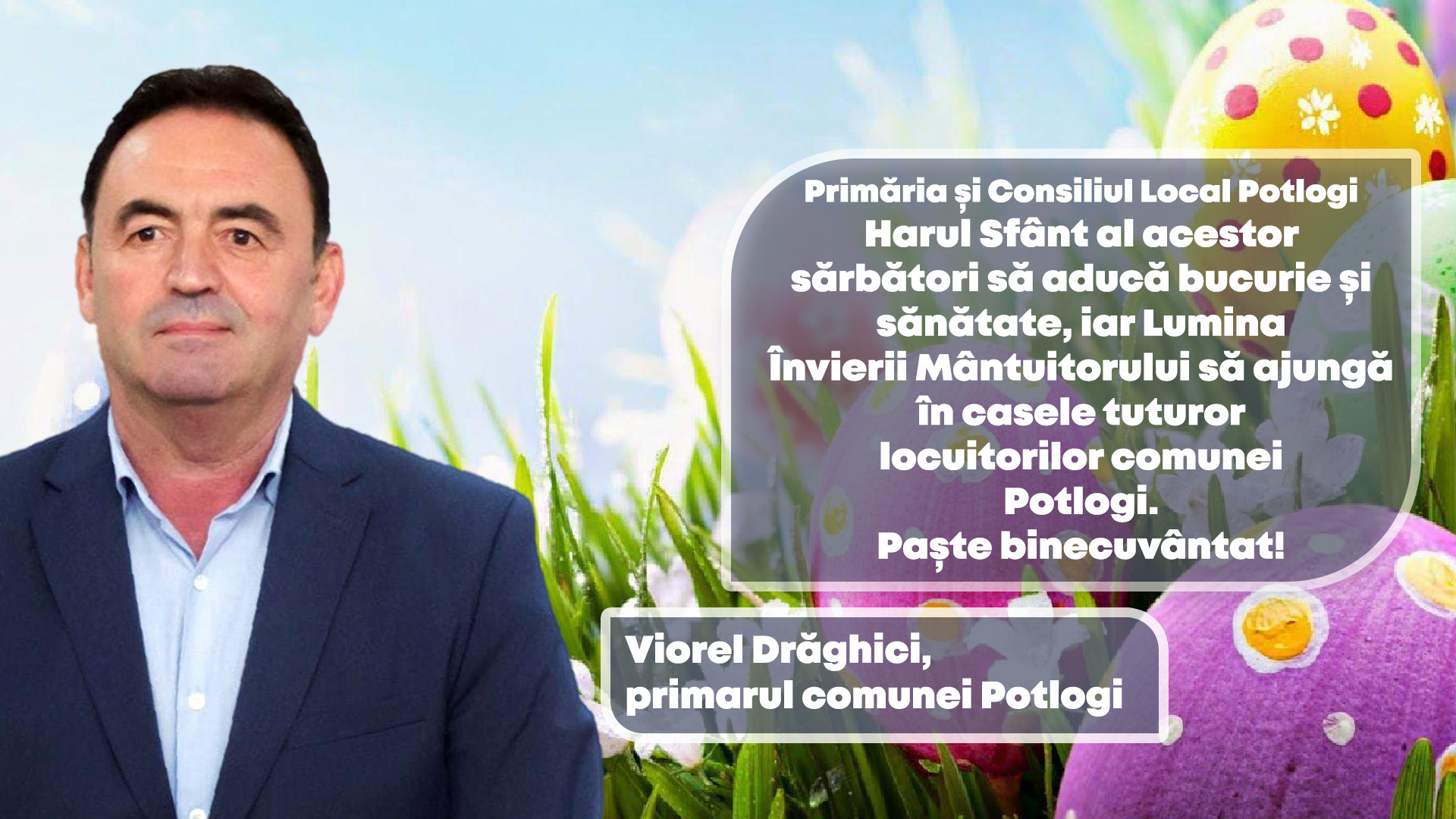 Viorel Drăghici, primarul comunei Potlogi