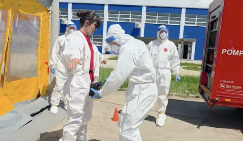 Exercițiu de amploare la Târgoviște! Scenariu cu explozie de hidrogen, incendii și victime multiple