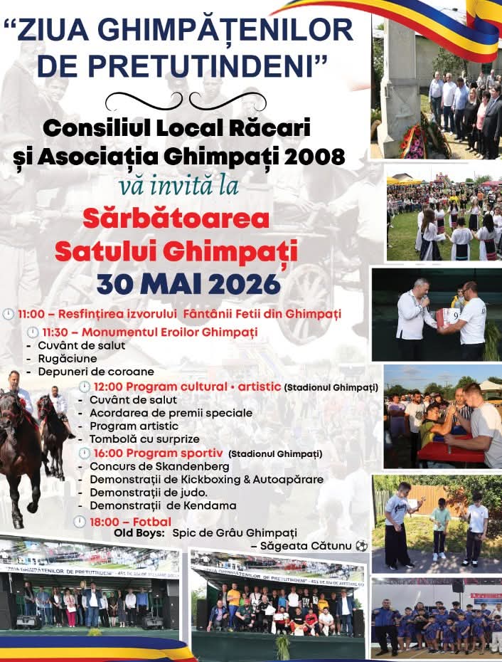 Ghimpațiul își sărbătorește oamenii! Zi plină de tradiție, sport și voie bună la „Ziua Ghimpățenilor de Pretutindeni”