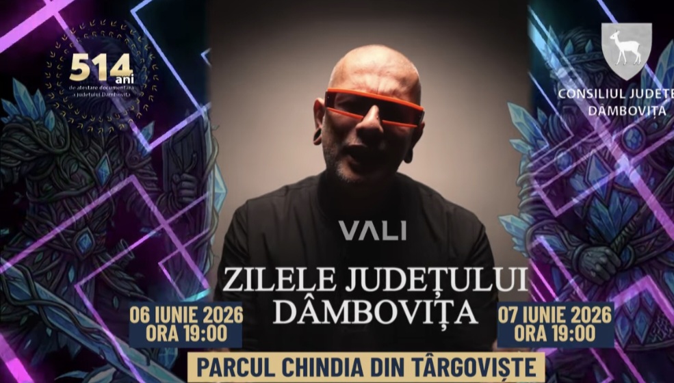 Zilele Județului Dâmbovița 2026: patru zile de sărbătoare, muzică și spectacole grandioase la Târgoviște Zilele Județului Dâmbovița 2026: patru zile de sărbătoare, muzică și spectacole grandioase la Târgoviște