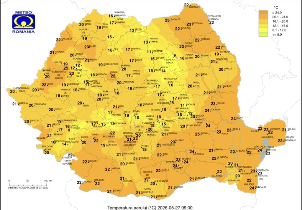 Astăzi la pragul de caniculă iar de mâine, vreme instabilă caniculă