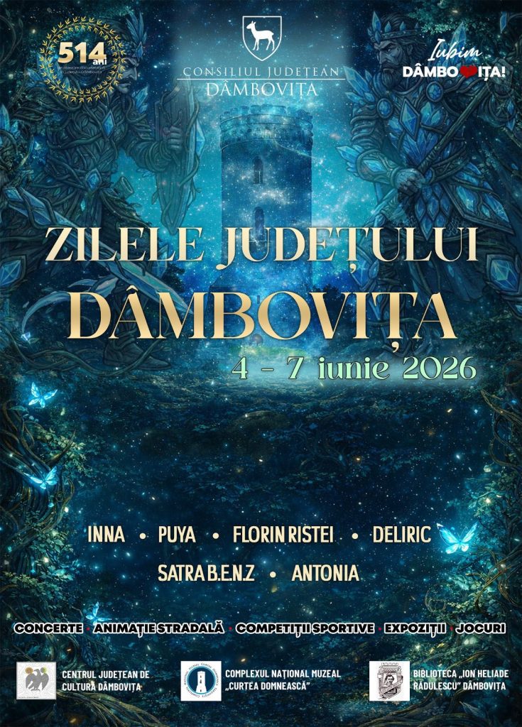 Zilele Județului Dâmbovița 2026: patru zile de cultură, muzică și comunitate, între 4 și 7 iunie