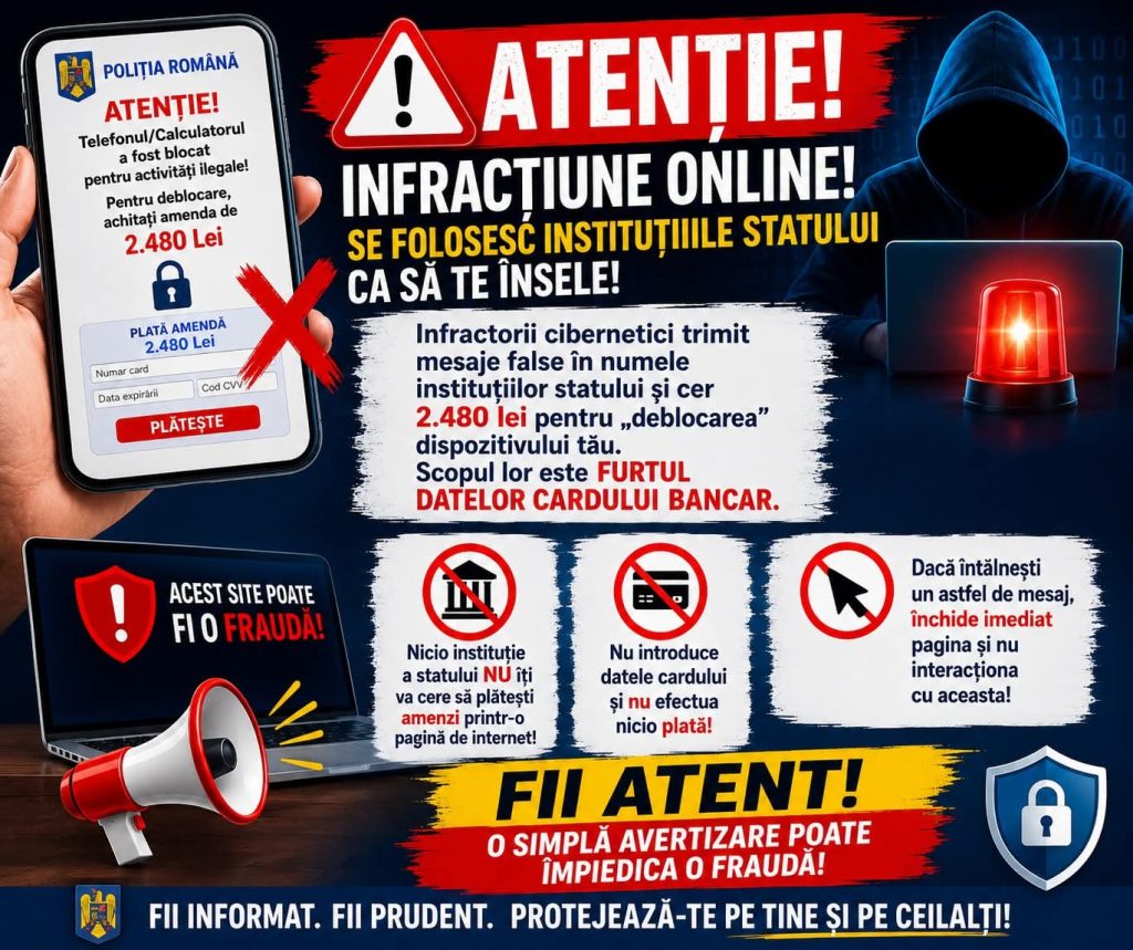 ALERTĂ DE SIGURANȚĂ CIBERNETICĂ: NOUĂ TACTICĂ DE ÎNȘELĂCIUNE ONLINE ALERTĂ DE SIGURANȚĂ CIBERNETICĂ: NOUĂ TACTICĂ DE ÎNȘELĂCIUNE ONLINE